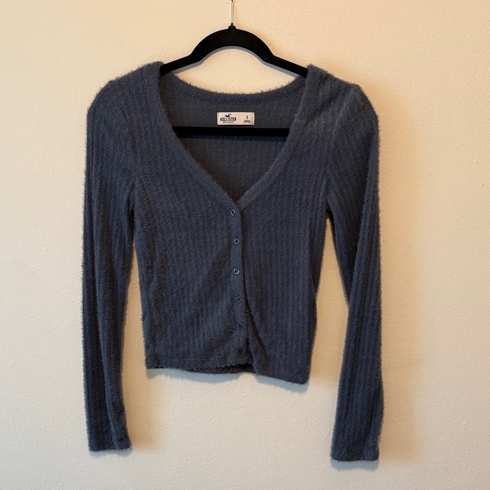 Hollister Soft Blue Button-Up Top